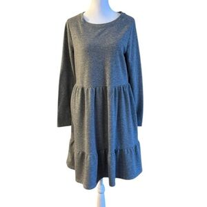 LOFT Gray Long Sleeve Dress